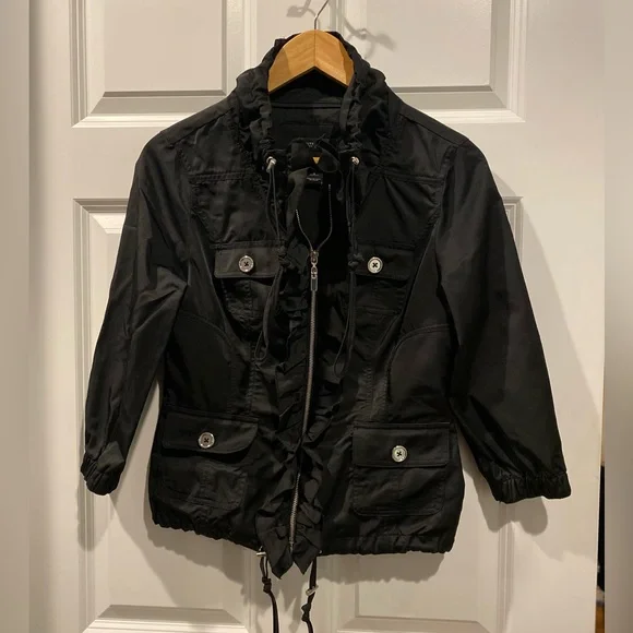 WHBM lightweight Black zip-up Jacket. - Picture 3 of 11